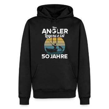 Diese Angler Legende ist 50 Jahre 50 Geburtstag - Männer Premium Bio Hoodie - Schwarz - Vorne - Nico (187cm)