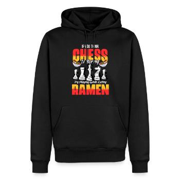 Passionné de jeux de société amusant pour un - Sweat à capuche Premium bio Homme - noir - Devant - Nico (187cm)