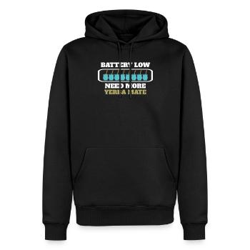 Funny Need More Yerba Mate Tea - Männer Premium Bio Hoodie - Schwarz - Vorne - Nico (187cm)