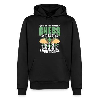 Funny board game humor for a - Men’s Premium Organic Hoodie - black - Front - Nico (187cm)
