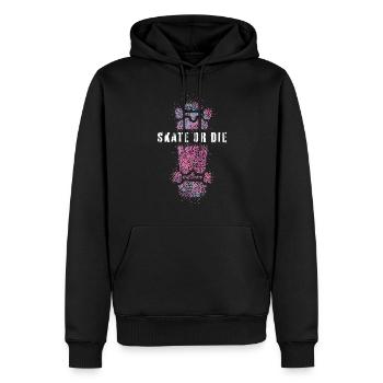 Skate or die Skateboarderin Skaterin Skateboard - Männer Premium Bio Hoodie - Schwarz - Vorne - Nico (187cm)