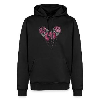 Skateboard Herz Skateboarder Skater Skateboarderin - Männer Premium Bio Hoodie - Schwarz - Vorne - Nico (187cm)