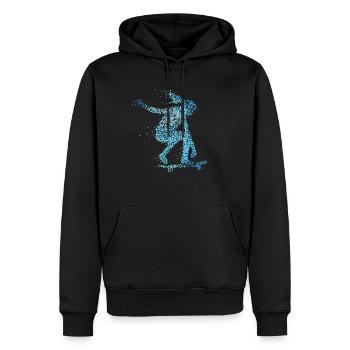 Skaterin Skateboarderin Skaten Longboard Boarding - Männer Premium Bio Hoodie - Schwarz - Vorne - Nico (187cm)