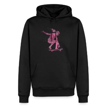 Skateboarderin Skaterin Longboarden Halfpipe - Männer Premium Bio Hoodie - Schwarz - Vorne - Nico (187cm)
