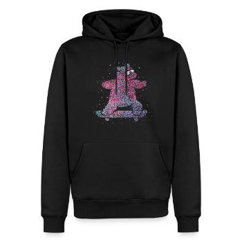 Longboard Skateboard Skaterin Skateboarderin - Männer Premium Bio Hoodie - Schwarz - Vorne - Nico (187cm)