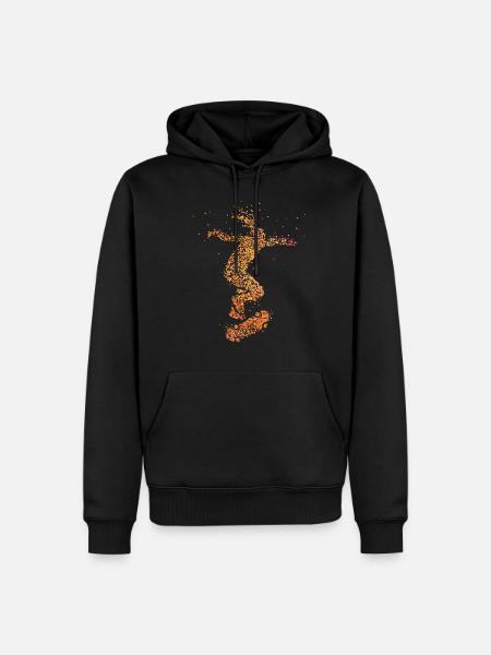 Longboard Skateboarder Skater Skateboard - Men’s Premium Organic Hoodie - black