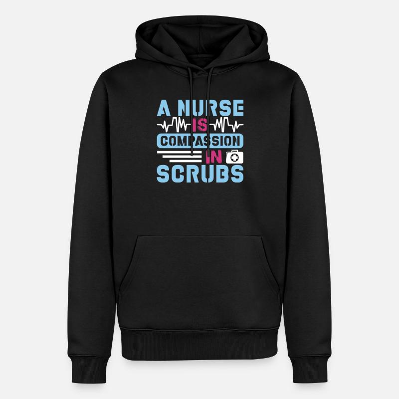 Krankenschwester Barmherzigkeit - Männer Premium Bio Hoodie - Schwarz