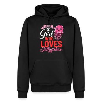 Qualle Meduse Fisch Tank Meerestiere Aquarium - Männer Premium Bio Hoodie - Schwarz - Vorne - Nico (187cm)