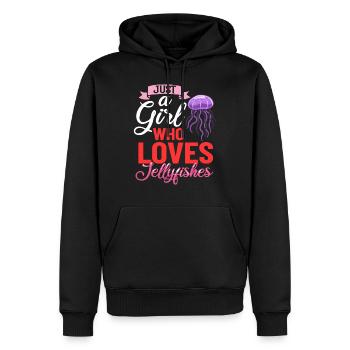 Qualle Meduse Fisch Tank Meerestiere Aquarium - Männer Premium Bio Hoodie - Schwarz - Vorne - Nico (187cm)