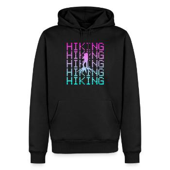 Randonnée Alpinisme - Sweat à capuche Premium bio Homme - noir - Devant - Nico (187cm)