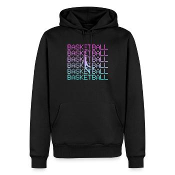 Basket-ball - Sweat à capuche Premium bio Homme - noir - Devant - Nico (187cm)