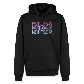 Fléchettes fléchettes - Sweat à capuche Premium bio Homme - noir - Devant - Nico (187cm)