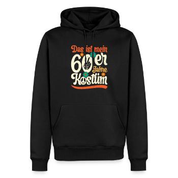 60er Jahre Sechziger Party Outfit Kostüm 1960er - Männer Premium Bio Hoodie - Schwarz - Vorne - Nico (187cm)