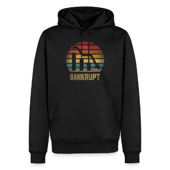 Bankrupt Banker Finance Money Graph Retro Vintage - Männer Premium Bio Hoodie - Schwarz - Vorne - Nico (187cm)