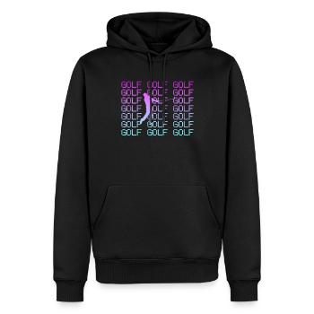 Gulf - Men’s Premium Organic Hoodie - black - Front - Nico (187cm)