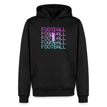 football rugby - Männer Premium Bio Hoodie - Schwarz - Vorne - Nico (187cm)