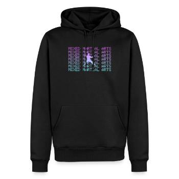 Arts martiaux - Sweat à capuche Premium bio Homme - noir - Devant - Nico (187cm)