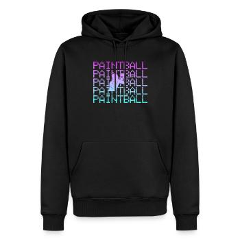 Paintball - Sweat à capuche Premium bio Homme - noir - Devant - Nico (187cm)