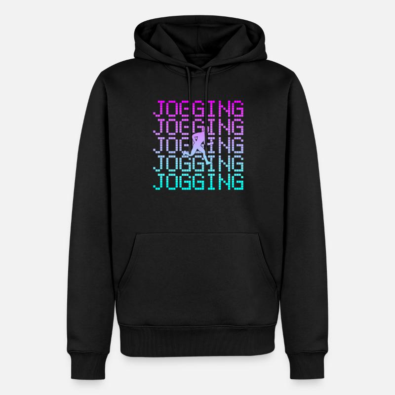 Joggen - Männer Premium Bio Hoodie - Schwarz