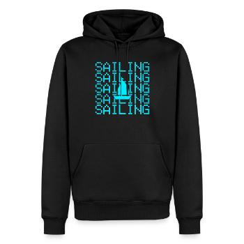 Voile - Sweat à capuche Premium bio Homme - noir - Devant - Nico (187cm)