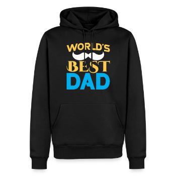 Der Beste Vater Der Welt Papi Papa Vater Tag - Männer Premium Bio Hoodie - Schwarz - Vorne - Nico (187cm)