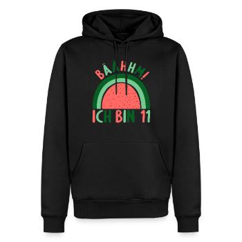 11 Jahre alt Rainbow Regenbogen 11. Geburtstag - Männer Premium Bio Hoodie - Schwarz - Vorne - Nico (187cm)