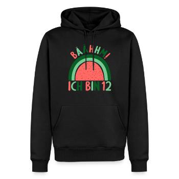 12 Jahre alt Rainbow Regenbogen 12. Geburtstag - Männer Premium Bio Hoodie - Schwarz - Vorne - Nico (187cm)