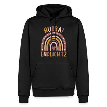 12 Jahre alt Rainbow Regenbogen 12. Geburtstag - Männer Premium Bio Hoodie - Schwarz - Vorne - Nico (187cm)