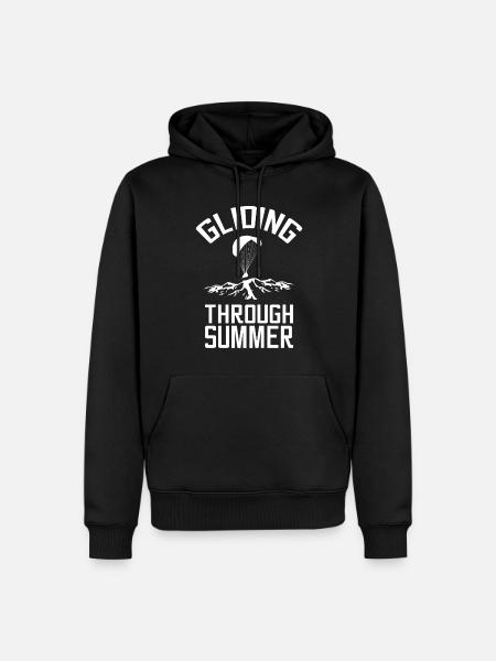Gliding through summer - Männer Premium Bio Hoodie - Schwarz