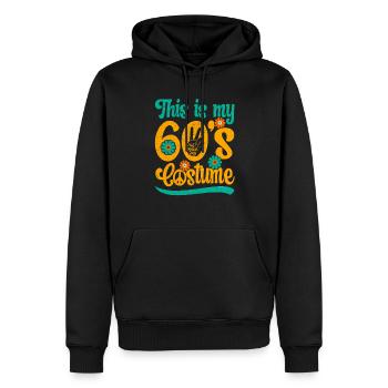 Costume de fête des années 60 des années soixante des années 1960 - Sweat à capuche Premium bio Homme - noir - Devant - Nico (187cm)