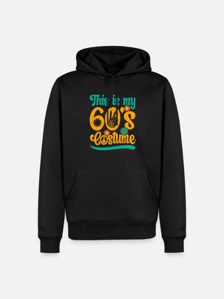 60'erne 1960'erne Tressernes fest outfit kostume - Herre Premium økologisk hoodie - sort
