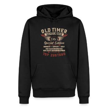 Oldtimer September 1966 Jahrgang Geburtstag - Männer Premium Bio Hoodie - Schwarz - Vorne - Nico (187cm)