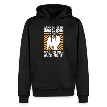 Samojeden nicht mögen Schlittenhund Samojede - Männer Premium Bio Hoodie - Schwarz - Vorne - Nico (187cm)
