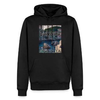Dubrovnik Croatia - Männer Premium Bio Hoodie - Schwarz - Vorne - Nico (187cm)