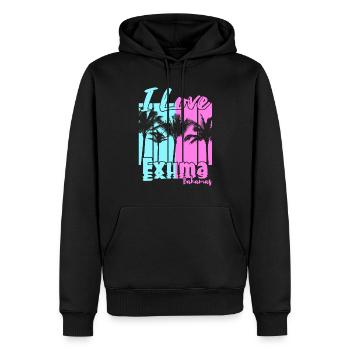 Ich liebe Exuma Bahamas - Männer Premium Bio Hoodie - Schwarz - Vorne - Nico (187cm)