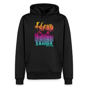 Ich liebe Exuma Bahamas - Männer Premium Bio Hoodie - Schwarz - Vorne - Nico (187cm)