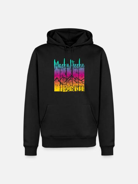Machu Picchu Pérou - Sweat à capuche Premium bio Homme - noir