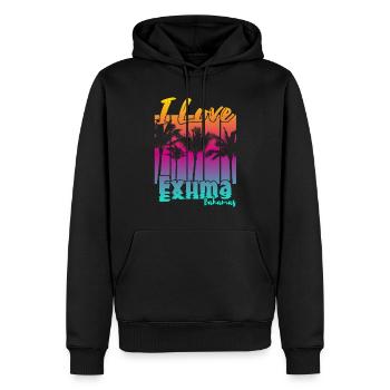 Ich liebe Exuma Bahamas - Männer Premium Bio Hoodie - Schwarz - Vorne - Nico (187cm)
