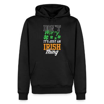 Ne vous inquiétez pas, ce n’est qu’un Irlandais excentrique irlandais - Sweat à capuche Premium bio Homme - noir - Devant - Nico (187cm)