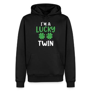 Ich Bin Ein Glücklicher Zwilling Irland Ire - Männer Premium Bio Hoodie - Schwarz - Vorne - Nico (187cm)
