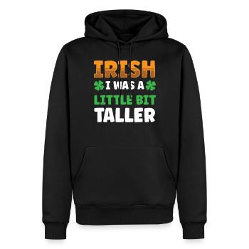 Saint-Patrick Irlande Irlande Gaélique irlandais - Sweat à capuche Premium bio Homme - noir - Devant - Nico (187cm)