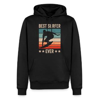 Meilleur surfeur de tous les temps Surfing Surfing - Sweat à capuche Premium bio Homme - noir - Devant - Nico (187cm)