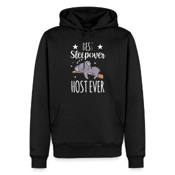 Best Overnight Host Ever Party - Men’s Premium Organic Hoodie - black - Front - Nico (187cm)