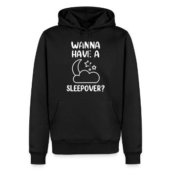 Lust Auf Eine Übernachtung? Übernachten Süß Party - Männer Premium Bio Hoodie - Schwarz - Vorne - Nico (187cm)