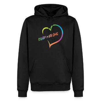 Soap Making Crafting Heart - Männer Premium Bio Hoodie - Schwarz - Vorne - Nico (187cm)