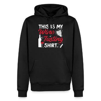 Sommelier Wine Drinking Tasting - Männer Premium Bio Hoodie - Schwarz - Vorne - Nico (187cm)