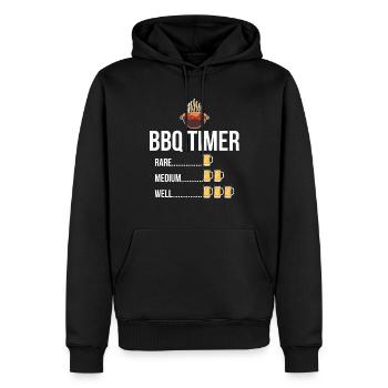 BBQ Timer Barbecue Beer Steak Grill Funny Grilling - Men’s Premium Organic Hoodie - black - Front - Nico (187cm)