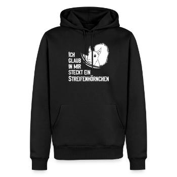 Eichhörnchen - Ich Glaub In Mir Steckt Ein - Männer Premium Bio Hoodie - Schwarz - Vorne - Nico (187cm)