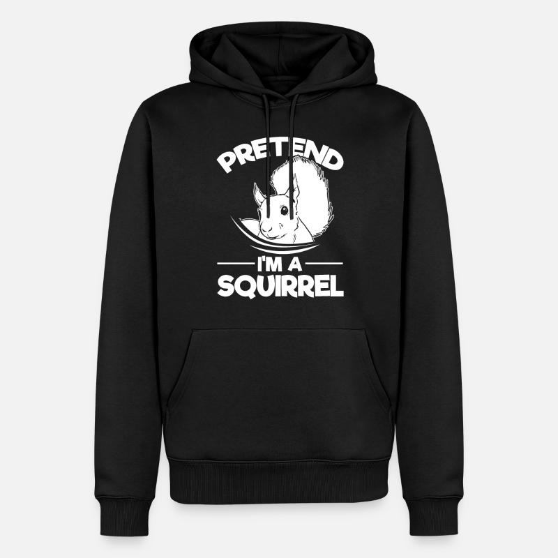Écureuil amoureux écureuil doux - Sweat à capuche Premium bio Homme - noir
