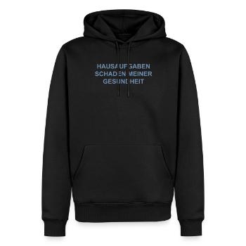 Hausaufgaben schaden meiner gesundheit - Männer Premium Bio Hoodie - Schwarz - Vorne - Nico (187cm)